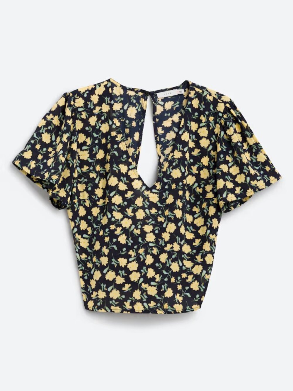 [Lush] Brie Tie Back Crop Blouse
